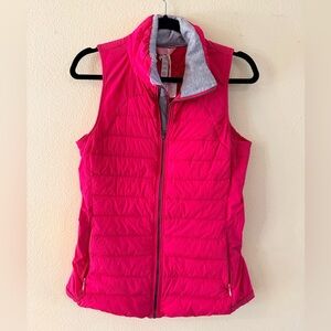 Lululemon Athletica Bright Pink Quilted Puffer Vest size 8